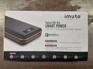 lot 1139 image: iMuto Portable Charger 30000mAh, Qualcomm Quick Charge 3.0 and USB-C Type-C Ports Power Bank External Battery Pack for Samsung Galaxy S10S9, iPhone 11X876Plus, iPad, Nintendo Switch and More
