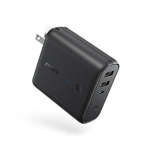 lot 1146 image: Anker PowerCore Fusion 5000, Portable Charger 5000mAh 2-in-1 with Dual USB Wall Charger, Foldable AC Plug and PowerIQ, Battery Pack for iPhone, iPad, Android, Samsung Galaxy, and More