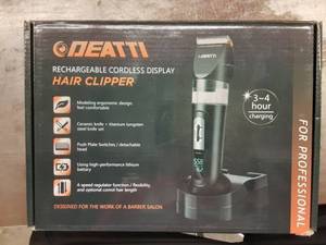 lot 1148 image: Hair Clipper for Men Cordless Rechargeable Hair Trimmer Grooming Kit with 2 Batteries, Blade Oil, 4 Comb Guides for Hair cutting and Beard Trimming
