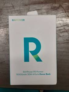 lot 1193 image: Portable Charger, PD 3.0 15000mAh Power Bank, RAVPower 30W High-Speed Tri-Output with LED Display, Ultra Compact Phone Charger Compatible with iPhone Xs X 8 7 6 Samsung Galaxy S9 Note 9 iPad Tablet