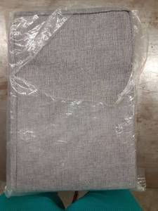 lot 1217 image: Geyecete Canvas Dog Toy Basket Basket for Dog Toys, Dog Blanket, Dog Clothes Storage - 38cm(15in) x 27cm(10.5in) x 25cm(10in) - Gray