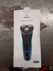 lot 1234 image: MOOSOO Shaver for Men, Triple Shaving Time Electric Rotary Razor for Shaving Wet Dry Waterproof Cordless with Pop-up Trimmer USB Rechargeable, G2