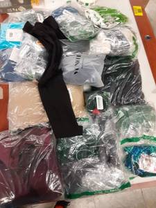 lot 1280 image: Large lot of miscellaneous clothes, swimsuits, gloves and more