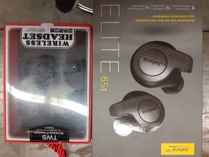 lot 1303 image: Jabra Elite 65ft wireless earbuds engineered for the best true wireless calls and music experience and TWS wireless headset