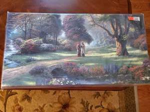 lot 1022 image: Thomas Kincade&nbsp Walk of Faith on Canvas with Certificate