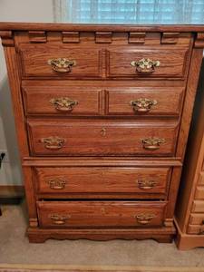 lot 2031 image: Webb Chest of Drawers with Brass Handles. Clean
