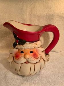 lot 6699 image: Ceramic Santa Pitcher Location Kitchen
