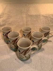 lot 6714 image: Set of 6 Otagiri Mallard Mugs 1982 Location Kitchen Corner Cabinet