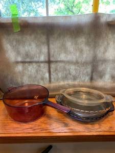 lot 6769 image: Lot of Glass Bakeware Anchor Hocking Vision Location Kitchen