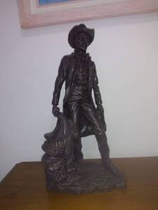 lot 8251 image: Molding Of A Cowboy Statue-18x10