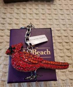 lot 5918 image: Killarney Crystal Red Cardinal Key Chain