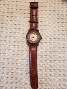 lot 5955 image: Genuine U.S . Coin - Penny Watch - Leather Band