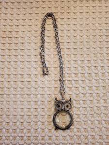 lot 5969 image: Owl Necklace with Magnifying Glass