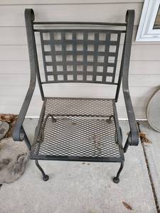 lot 352 image: Black Square Pattern Wrought Iron Rocker