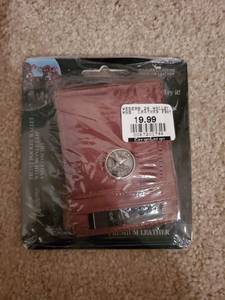 lot 7867 image: Webers Leathers Mens Brown Front Pocket Wallet with Buck Concho, Brown, One Size