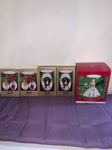 lot 8691 image: Lot of Hallmark Keepsake Barbie Ornaments Location Basement Closet