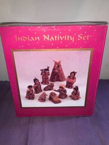 lot 8694 image: Pan-Orama Indian Nativity Set Location Basement Closet