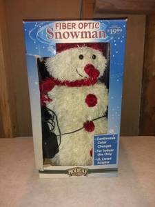 lot 8728 image: Fiber Optic Snowman