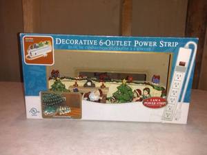 lot 8730 image: Decorative Christmas Power Strips