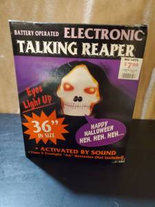 lot 8749 image: Electronic Battery Operated Talking Reaper.