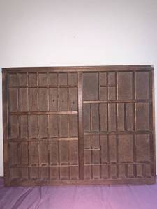 lot 8756 image: Antique Printers DrawerShadow Box Location Pool Table