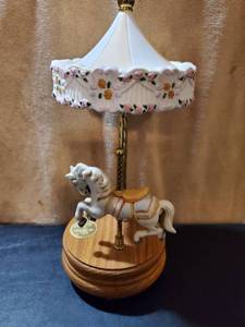 lot 8757 image: WILLITS Design Musical Carousel Horse. Tested and Working