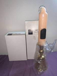 lot 8806 image: Pair of Hallmark Crowning Touch Bell Candle Holders Location Basement Shelf 2