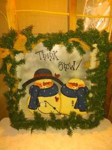 lot 8852 image: Hand Painted Window Lighted