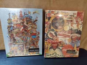 lot 8875 image: Lot of 2 NIB JIGSAW PUZZLES. COCA COLA AND verticalville