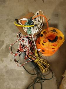 lot 8968 image: Lot of Extension Cords. Reels. Power Strips. and More