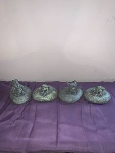 lot 8741 image: Set of 4 Molded Tiny Critter Paperweights Location Basement Closet