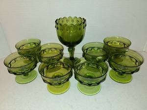 lot 1016 image: Kings Crown Glassware Lot of 9 PC