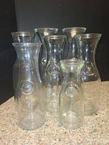 lot 1081 image: Glass Carafes Lot of 7