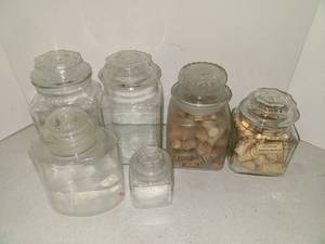 lot 1214 image: Glass Canisters