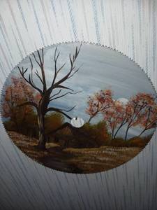 lot 1245 image: Handpainted 7 in Saw Blade