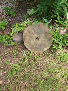 lot 4013 image: OLD Grinding Wheel. 22 inches tall x 22 in diameter