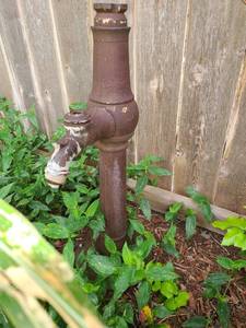 lot 4050 image: Lawn Decor Old Water Pump