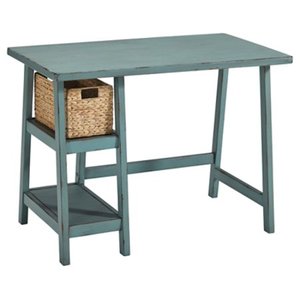 lot 2482 image: Mirimyn Home Office Small Desk Teal - Signature Design by Ashley