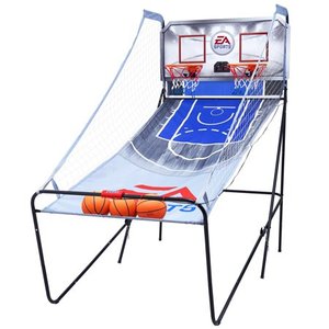 lot 2502 image: EA Sports 2 Player Indoor Arcade Basketball Game, LED Scoring System, Accessories Included, WhiteBlue