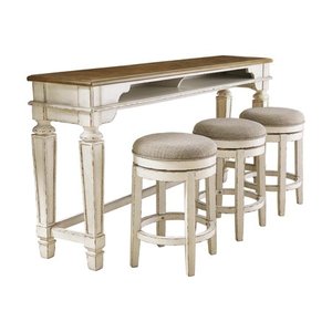 lot 2516 image: Signature Design By Ashley Realyn Long Counter Table Two-Tone