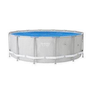 lot 2548 image: Bestway 58252E 14ft Round Above Ground Swimming Pool Solar Heat Cover Blanket