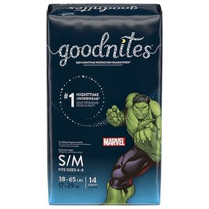 lot 2557 image: GoodNites Boys Bedtime Bedwetting Underwear Jumbo Pack - Size SM - 14ct