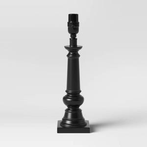 lot 2566 image: Column Small Lamp Base Black - Threshold
