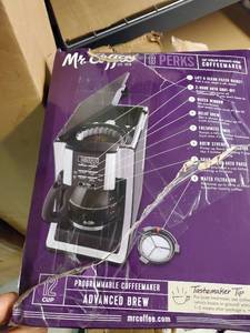 lot 2574 image: Mr. Coffee BVMC-SJX33GT 12-Cup Programmable Coffeemaker, Chrome