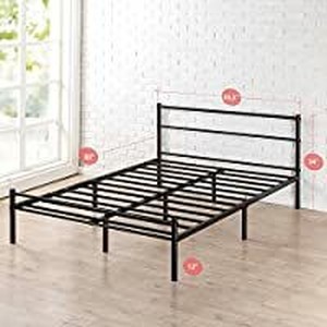 lot 2584 image: Zinus Metal Platform Bed Frame With Headboard And Footboardpremium Steel Sla...