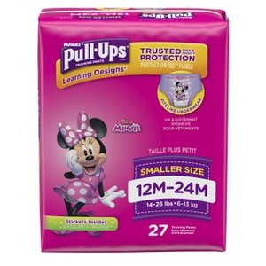 lot 2607 image: Huggies Pull-Ups Girls Learning Designs Training Pants Jumbo Pack - Size 12-24M - 25ct