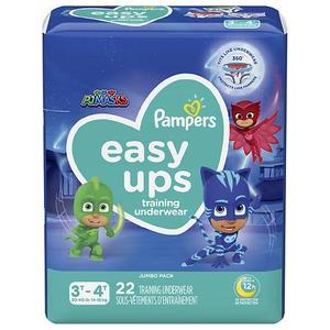 lot 2610 image: Pampers Easy Ups Boys Training Pants, Size 3T-4T, 22 Count