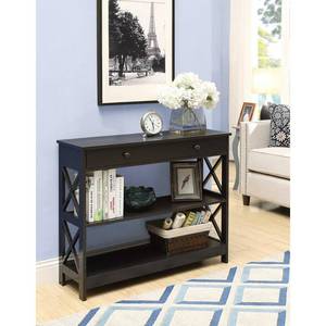 lot 11500 image: Convenience Concepts Oxford 1-Drawer Console Table, Espresso $130 Retail Value