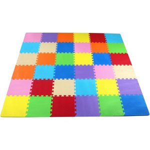 lot 11501 image: BalanceFrom Kids Puzzle Exercise Play Mat with EVA Foam Interlocking Tiles