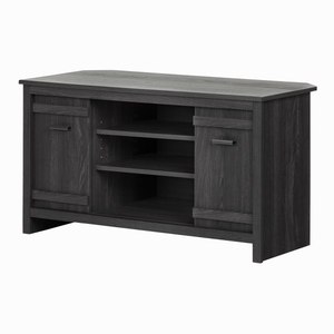 lot 11510 image: Exhibit Modern Storage Living Room Corner TV Stand - 42 Inch Retail $225.49